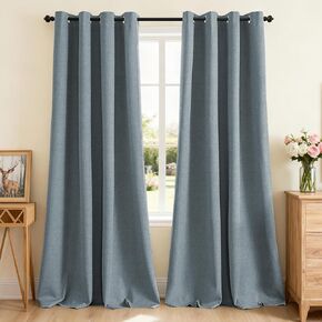 PrinceDeco 100% Blackout Curtains for Bedroom 63 Inches Long, Grommet Living Room Drapes, Thermal Insulated Blackout Curtains 2 Panels Set,Jacquard-Woven,55" W x63 L, Sage in Kuwait