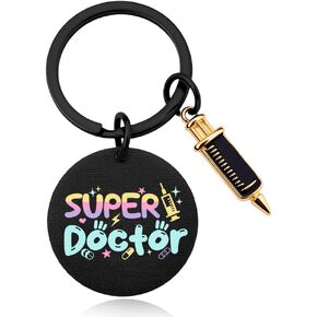 Super Doctor Keychain for Physicians Appreciation Gifts Medical Theme Key Ring for Doctors Week Gift Idea Doctor Key Organizer Bag Charm Accessories Cardiologists OBGYN Dentist Medical Gifts in Kuwait