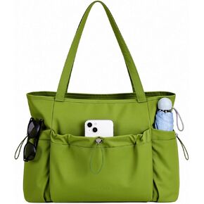 حقيبة يد منتفخة للنساء، حقيبة كتف مبطنة خفيفة الوزن مع جيب لزجاجة المياه للسفر والمكتب والحمل | مع رباط، وحزام كتف ناعم in Kuwait