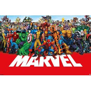 Marvel Publishing - ملصق حائط The Marvel Lineup 2025، مقاس 34 بوصة × 22.4 عرض، إصدار غير مؤطر in Kuwait
