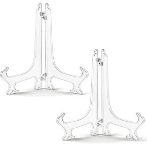 قطعتان من حامل أطباق الأكريليك، حامل عرض حامل أكريليك 10 بوصات، حامل صور أكريليك عالي الوضوح مع قاعدة ثابتة لعرض اللوحات وحوامل أطباق شفافة لعرض الأعمال الفنية in Kuwait