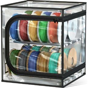 YOOPAI 3D Printer Filament Storage Box – 2 Tier Filament Storage Rack with Transparent Cover, Holds Up to 24 Rolls 1KG – 3D Filament Storage Organizer for Home, Workshop & Studio in Kuwait
