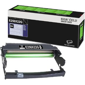 E250 (E250X22G) Black Drum Unit, Compatible 1 Pack E250X22G Replacement for Lexmark E250X22G for E250D E250DN E350D E350DN E352DN Printer | Up to 31,000 Pages 1 Each in Kuwait