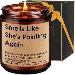 LEADO Painting Candle - Painter Gifts, Gifts for Artists, Painters Women, Painting Lovers - Funny Appreciation, Mothers Day, Birthday Presents for Art Teachers Women, Watercolor Artists, Art Lovers in Kuwait