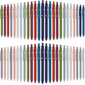 Sherr 50 Pcs Black Gel Ink Pens Bulk Retractable Ballpoint Pen Quick Dry 0.5mm Fine Point Smooth Writing Instrume Back to Shcool Gift for Coworker Teacher Staff Volunteer Writing, 5 Colors in Kuwait