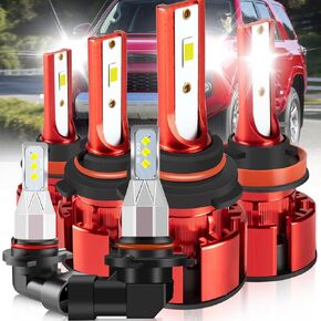 For Toyota Highlander 2011-2013 Light Bulbs with 20,000 RPM Cooling Fan, 800% Brightness Hi and Lo Beam+Fog Light Bulbs, 6500K, 36000LM Super Bright, Efficient Heat Dissipation, 6PCS in Kuwait