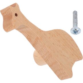 Luxshiny Giraffe-Shaped Wardrobe Handle Solid Beech Wood ’ Room Drawer Pulls Cabinet Knobs Replacement for Nursery Furniture Decor in Saudi Arabia