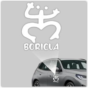 (قطعتان) ملصق بوريكوا كوكي بورتوريكو تاينو رمز ممتص الصدمات بالأشعة فوق البنفسجية DTF ملصق تراثي قبلي بورتوريكو فخر للسيارة والكمبيوتر المحمول وزجاجة مياه لتزيين الحائط 5 بوصات (أبيض) in Kuwait