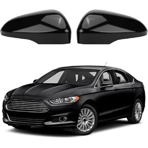 Side Mirror Cover Caps Compatible with Ford Fusion 2013-2022 Glossy Black，Door Mirror Cover Cap Replacement Pair With Turn Signal, DS7Z-17D742-AAPTM，DS7Z-17D743-AAPTM in Kuwait