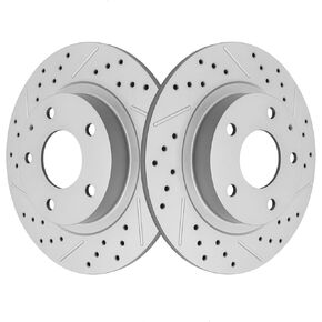Rear Drilled Slotted Brake Disc Rotors Fit for Mazda 6 2014 2015 2016 2017 2018 2019 2020 2021, Replacement 10.94inch(278mm) Rotor in Kuwait