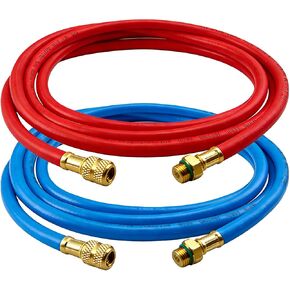 مجموعة خرطوم حماية البيئة 9FT 34722 لخراطيم Robinair Hvac، مجموعة خرطوم حماية Enviro باللون الأحمر والأزرق R-134a لآلات Robinair 34788، 34288، 34134Z RRR، ضغط عمل 740 رطل لكل بوصة مربعة / ضغط انفجار 3700 رطل لكل بوصة مربعة in Kuwait