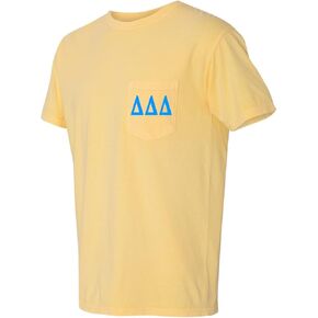 تي شيرت Delta Delta Delta Sorority Tri Delt المريح ذو الألوان الجيبية in Kuwait