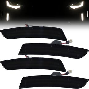 LED Side Marker Lights for 2016-2024 Chevy Camaro SS LS LT ZL1 LT1 Smoked Lens Front Rear LED Sidemarker Driving Singal Lamps 23169181 20896549 in Kuwait