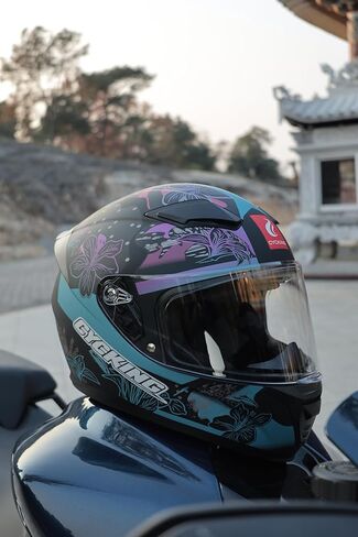 Full Face Motorcycle Helmet DOT Approved Motorbike Racing Street Bike Helmets Men Womens Black White Adult in Kuwait
