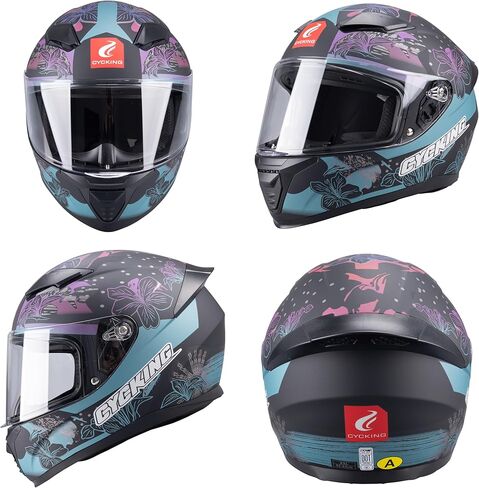 Full Face Motorcycle Helmet DOT Approved Motorbike Racing Street Bike Helmets Men Womens Black White Adult in Kuwait