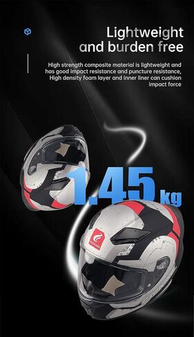Full Face Motorcycle Helmet DOT Approved Motorbike Racing Street Bike Helmets Men Womens Black White Adult in Kuwait