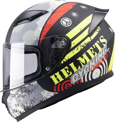 Full Face Motorcycle Helmet DOT Approved Motorbike Racing Street Bike Helmets Men Womens Black White Adult in Kuwait