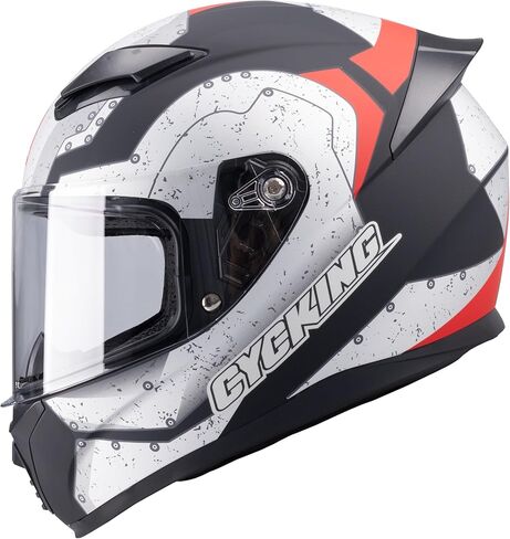 Full Face Motorcycle Helmet DOT Approved Motorbike Racing Street Bike Helmets Men Womens Black White Adult in Kuwait