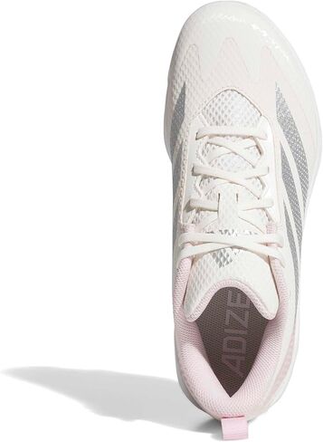 adidas Women's Adizero Instict TPU 2.0 Softball, Chalk White/Silver Metallic/Clear Pink, 8 in Kuwait