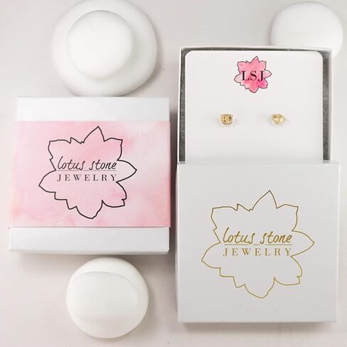 14K Gold Fill Herkimer Diamond Stud Earrings by Lotus Stone Jewelry in Kuwait