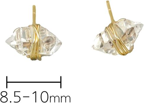 14K Gold Fill Herkimer Diamond Stud Earrings by Lotus Stone Jewelry in Kuwait