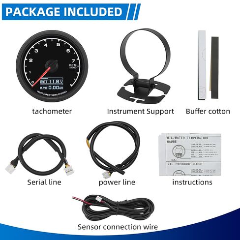 MH مقياس سرعة الدوران 2.5 "60 مللي متر 9000 دورة في الدقيقة قارب مقياس سرعة الدوران RPM مقياس متعدد الألوان الخلفية للسيارات سيارة شاحنة البحرية in Kuwait