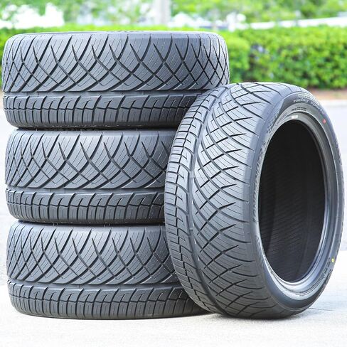 مجموعة من 4 (أربعة) إطارات Landspider City Sport Truck/SUV عالية الأداء لجميع المواسم - 255/50R18 255/50/18 255/50-18 106V نطاق التحميل XL 4-Ply BSW جدار جانبي أسود UTQG 240AA in Kuwait