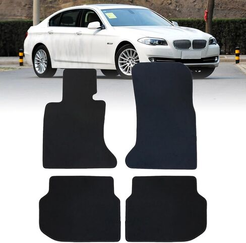 SecosAutoparts Replacement Black Velour Front & Rear Floor Mats Carpet Compatible with BMW F10 5-Series 2011 2012 2013 2014 2015 2016 in Saudi Arabia