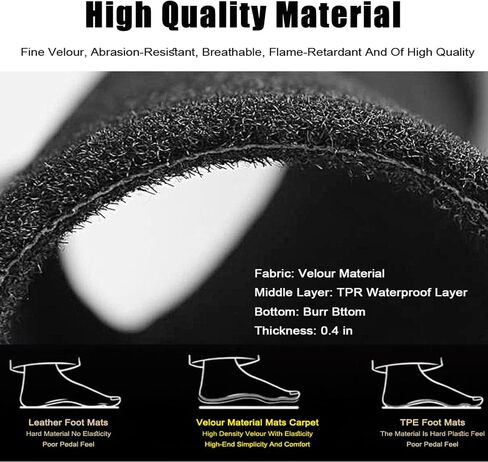 SecosAutoparts Replacement Black Velour Front & Rear Floor Mats Carpet Compatible with BMW F10 5-Series 2011 2012 2013 2014 2015 2016 in Saudi Arabia