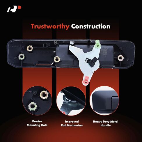 A-Premium Upgraded Metal Tailgate Handle Liftgate Latch Handle with Camera Hole Compatible with Toyota Tacoma 2009-2015, Primed Black, Replace# 69090-04020-PTM-MT in Saudi Arabia