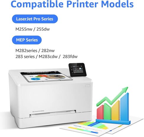 206A Toner Cartridges 4 Pack(with Chip) Replacement for HP 206A Toner 206X W2110A W2110X Compatible with HP Color LaserJet Pro MFP M283fdw M283cdw M283fdn M282mw Pro M255dw M255nw Printer (4 Pack) in Kuwait