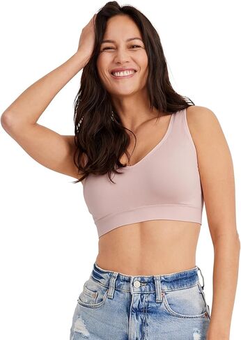 Jockey Women's Bra Seamfree Back Smoothing Bralette, Pink Mist, S in Saudi Arabia