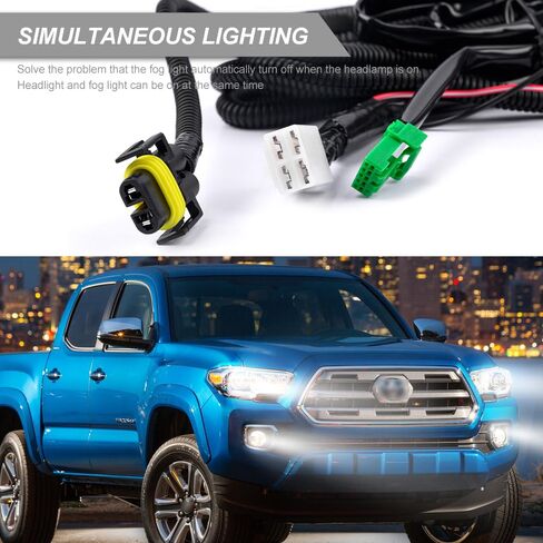 H10 H12 HB3 HB4 HIR2 Fog Light Wiring Harness Socket Wire Connector 12V 40A Relay Wire Harness Kit Switch ON/Off for Toyota 4Runner Camry RAV'4 Avalon Corolla Highlander Prius Fog Light in Saudi Arabia