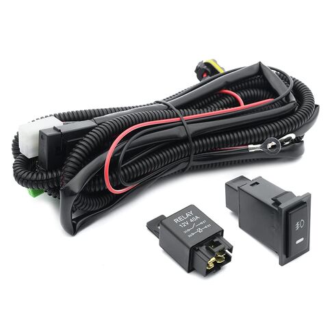 H10 H12 HB3 HB4 HIR2 Fog Light Wiring Harness Socket Wire Connector 12V 40A Relay Wire Harness Kit Switch ON/Off for Toyota 4Runner Camry RAV'4 Avalon Corolla Highlander Prius Fog Light in Saudi Arabia