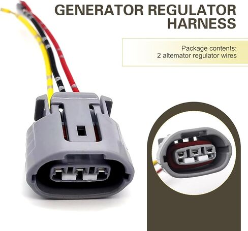 قطعتان من سرج منظم المولد، 3 أسلاك ملحقات قابس ضفيرة المولد، موصل أسلاك مولد السيارات المعزول، عالمي لمعظم المركبات in Kuwait