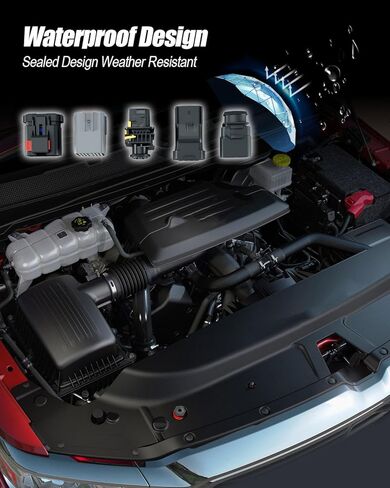 Electrical Tuner Harness Plug Kit Connector Fit for Dodge Ram 6.7L Cummins 2016-2018, 13 Pcs, Black in Kuwait