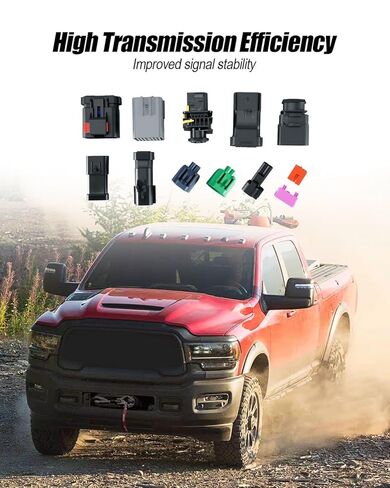 Electrical Tuner Harness Plug Kit Connector Fit for Dodge Ram 6.7L Cummins 2016-2018, 13 Pcs, Black in Kuwait