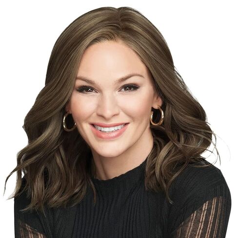 Raquel Welch Wavy Day Shoulder Length Soft Styled Waves By Hairuwear, Average Cap Size, SS17/23 Shaded Iced Latte Macchiato in Saudi Arabia
