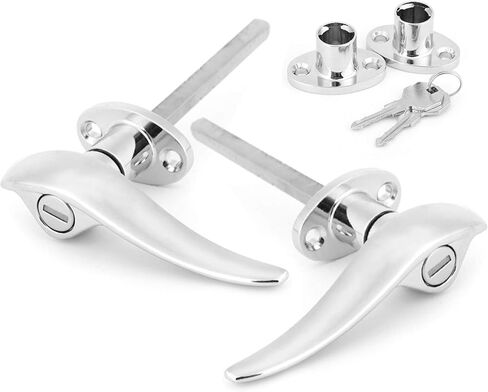 Acouto Locking for Door Handle 1932 for Window Garnish-Stainless Steel Car Outside Locking Door Handles Fit for 3 Window Coupe 1932-1934 in Kuwait