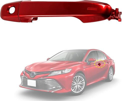 Front Left Driver Side Door Handle for Toyota Camry 2012-2017 Exterior Door Handle Replaces 69211-06090-D0,Red (1 Pc) in Saudi Arabia