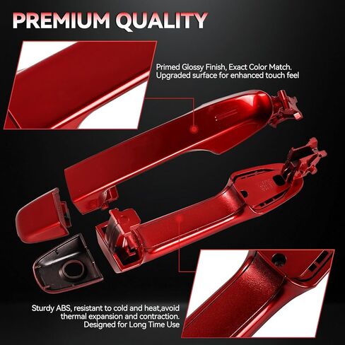 Front Left Driver Side Door Handle for Toyota Camry 2012-2017 Exterior Door Handle Replaces 69211-06090-D0,Red (1 Pc) in Saudi Arabia