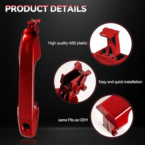 Front Left Driver Side Door Handle for Toyota Camry 2012-2017 Exterior Door Handle Replaces 69211-06090-D0,Red (1 Pc) in Saudi Arabia