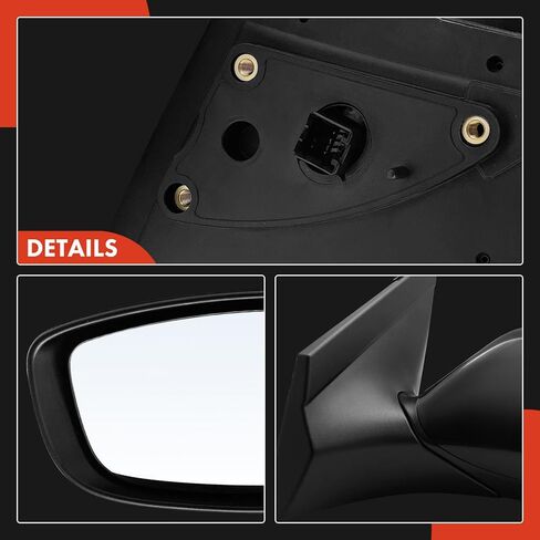 A-Premium Driver Side Power Door Mirror - Compatible with Hyundai Accent 2012-2017 - Heated Manual Folding Black Outside Rear View Mirror - Replace# 876101R220 in Saudi Arabia