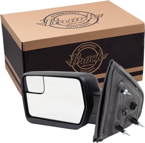 Brock Drivers Power Side View Mirror Replacement for 09-14 Ford F150 Pickup Truck Left Textured w/Spotter Glass replaces BL3Z 17683 BA BL3Z17683BA in Saudi Arabia