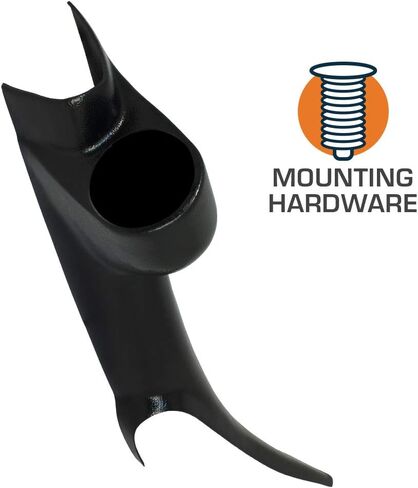 GlowShift Black Single Pillar Gauge Pod Compatible with Chevrolet Chevy Silverado 1500 2500HD 3500HD Duramax 2000-2006 - A-Pillar Speaker Cutout - Mounts (1) 2-1/16" (52mm) Gauge to Truck's A-Pillar in Saudi Arabia