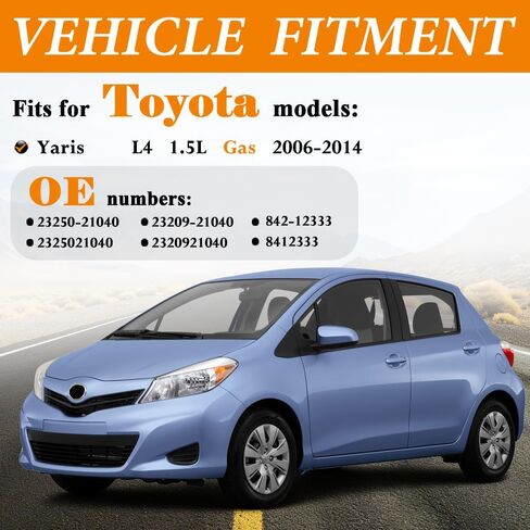 Upgraded 12 Holes 23250-21040 Fuel Injectors Fits for Toyota: Yaris 1.5L L4 2006-2014, OEM # 23250-21040 (4 Pcs) in Kuwait