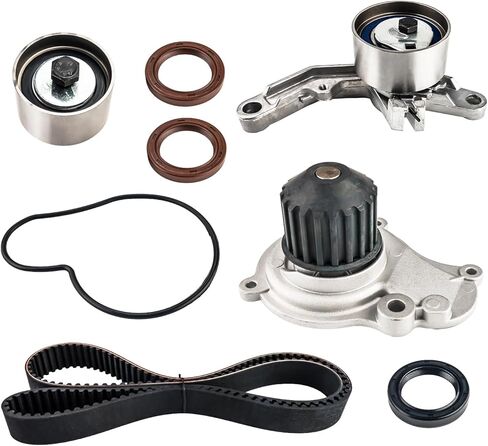 مجموعة حزام التوقيت KAX مع مضخة مياه لهوندا بايلوت 2005-2022، أوديسي 2005-2022، أكورد 2003-2017، أكورا MDX 2003-2020، RDX 2013-2018، جواز السفر 2019-2022، ريدجلاين TL TLX Saturn Vue Crosstour 3.5L in Kuwait