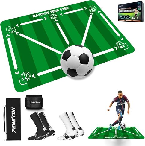 Soccer Training Equipment,Agility Training Equipment,Soccer Training Mat,Soccer Train Mat for All Levels,Non-Slip Silent Equipment for All Ages to Improve Speed, Strength and Coordination in Saudi Arabia