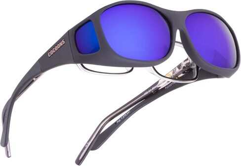 Cocoons Slim Line (M) Black Polarized Blue Mirror in Kuwait