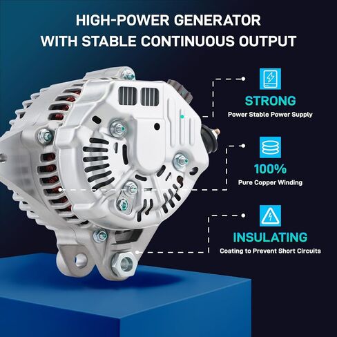 New Alternator Compatible with 2002 2003 Toyota Camry 02 03 Solara 2.4L, 2001-2005 RAV4 Base 2.0L 2.4L, 2005 RAV4 L Sport Manual Trans, 13958N 102211-2120 27060-0H010 400-52105 in Saudi Arabia